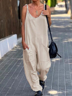Dames Losse Overalls Katoen Polyester met Grote Zak 5