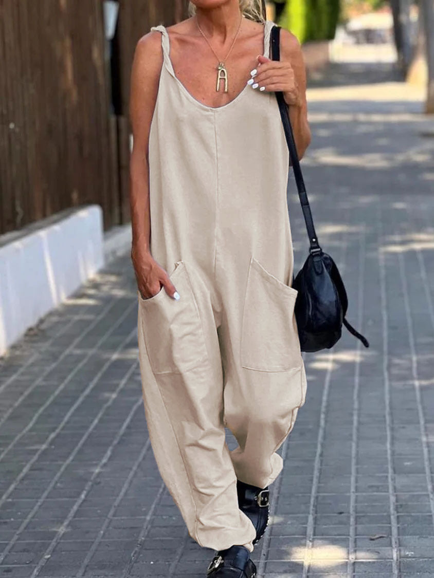 Dames Losse Overalls Katoen Polyester met Grote Zak 5