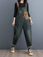 Dames Overall Denim 100% Katoen Relaxed Fit 0