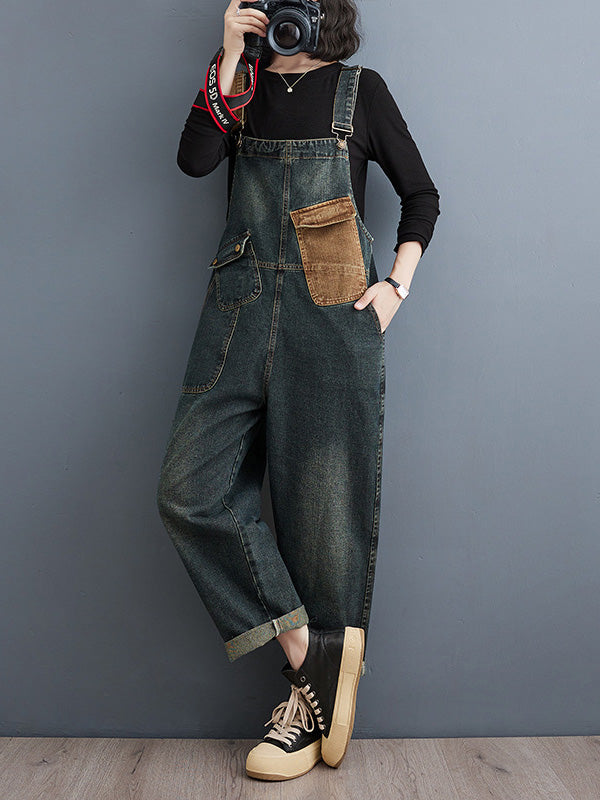 Dames Overall Denim 100% Katoen Relaxed Fit 1