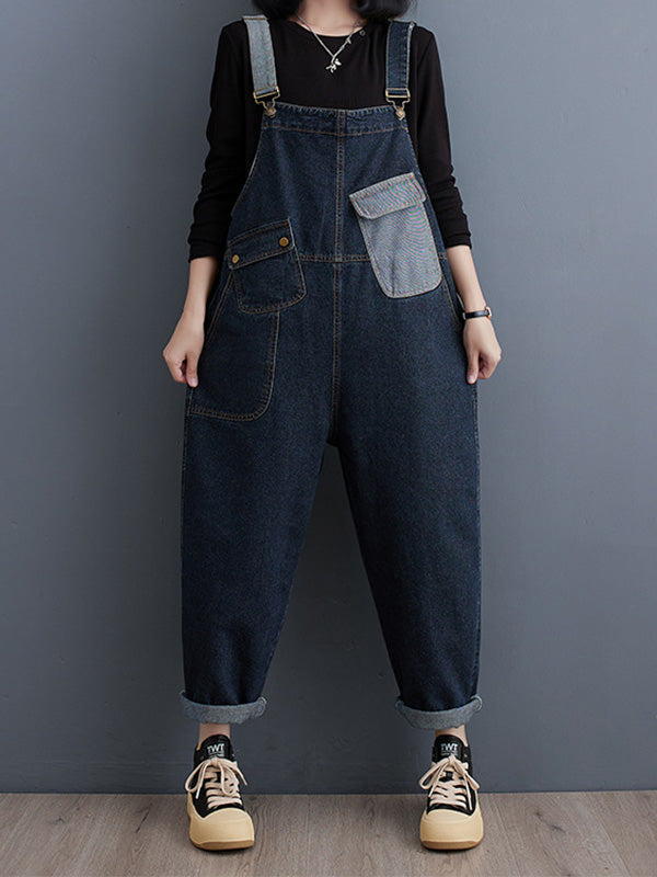 Dames Overall Denim 100% Katoen Relaxed Fit 10
