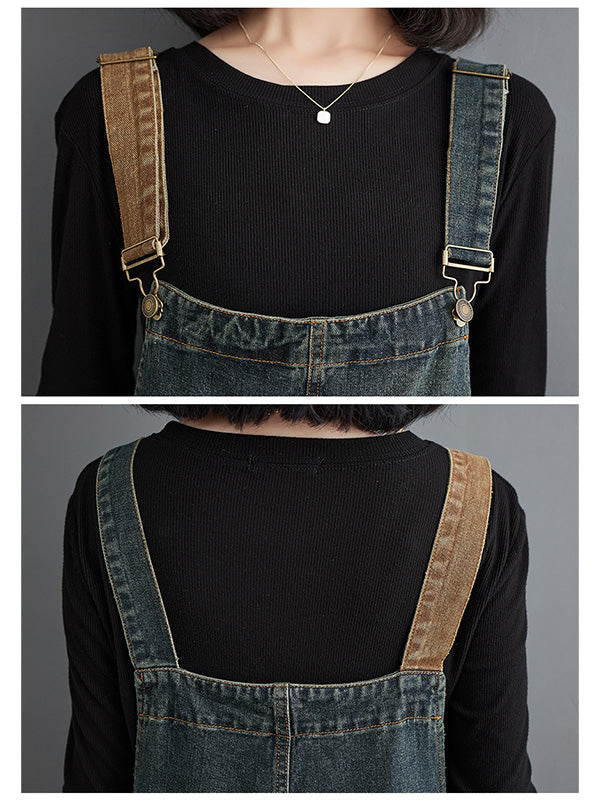Dames Overall Denim 100% Katoen Relaxed Fit 5