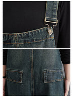 Dames Overall Denim 100% Katoen Relaxed Fit 7