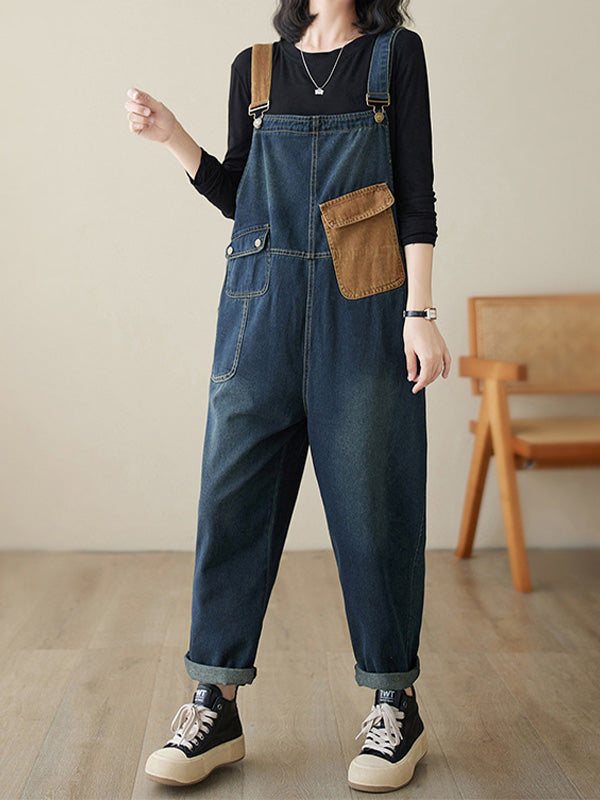 Dames Overall Denim 100% Katoen Relaxed Fit 8