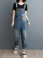Dames Overall Denim 100% Katoen Relaxed Fit 9