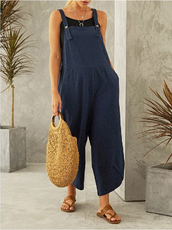 Dames Overall Katoen Polyester Casual met Knopen 1