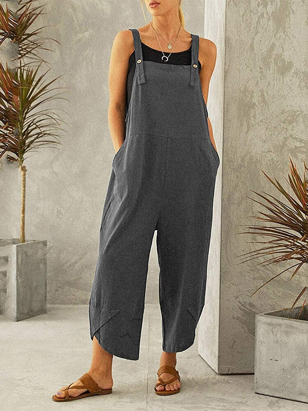 Dames Overall Katoen Polyester Casual met Knopen 5