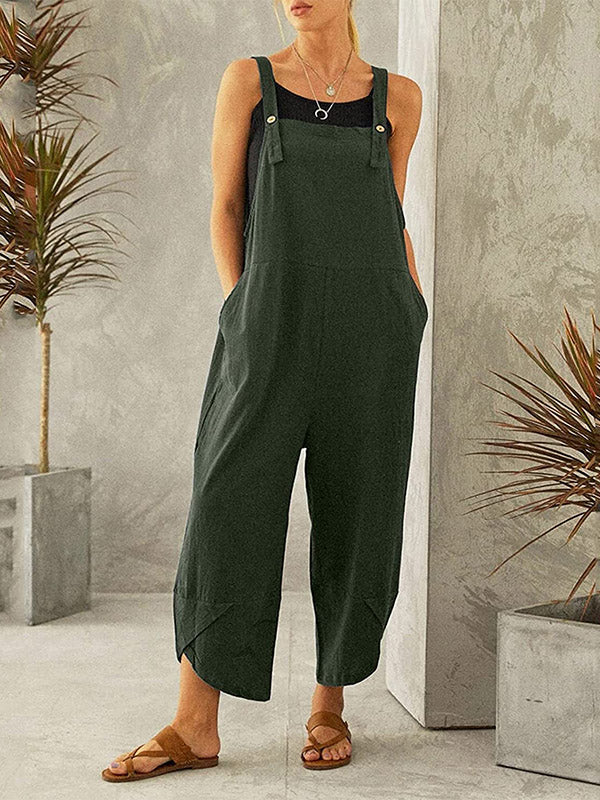 Dames Overall Katoen Polyester Casual met Knopen 6