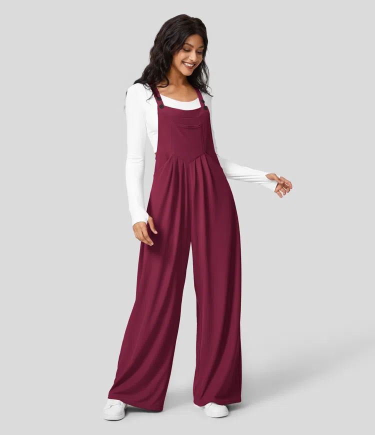 Dames Overall Polyester Met Wijde Pijpen 5