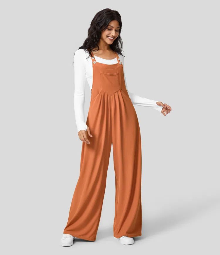 Dames Overall Polyester Met Wijde Pijpen 8