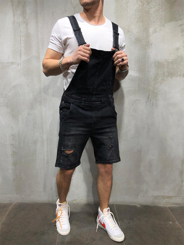 Dames Overall Ripped Denim Katoen met Drop-Crotch Design 3