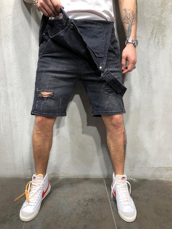 Dames Overall Ripped Denim Katoen met Drop-Crotch Design 4