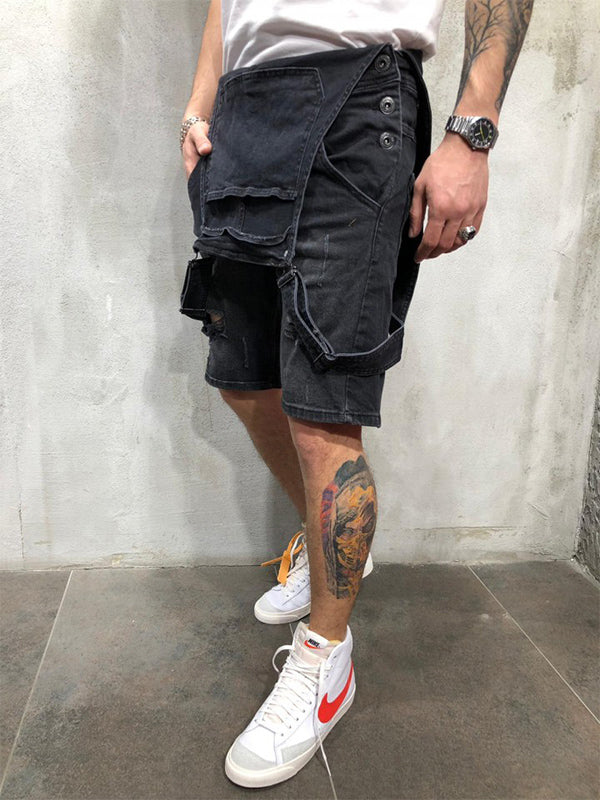 Dames Overall Ripped Denim Katoen met Drop-Crotch Design 5