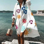 Dames Oversized Jurk Katoen met Lange Mouwen Zomer 6