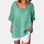 Dames Oversized T-Shirt Katoen Grijs 2