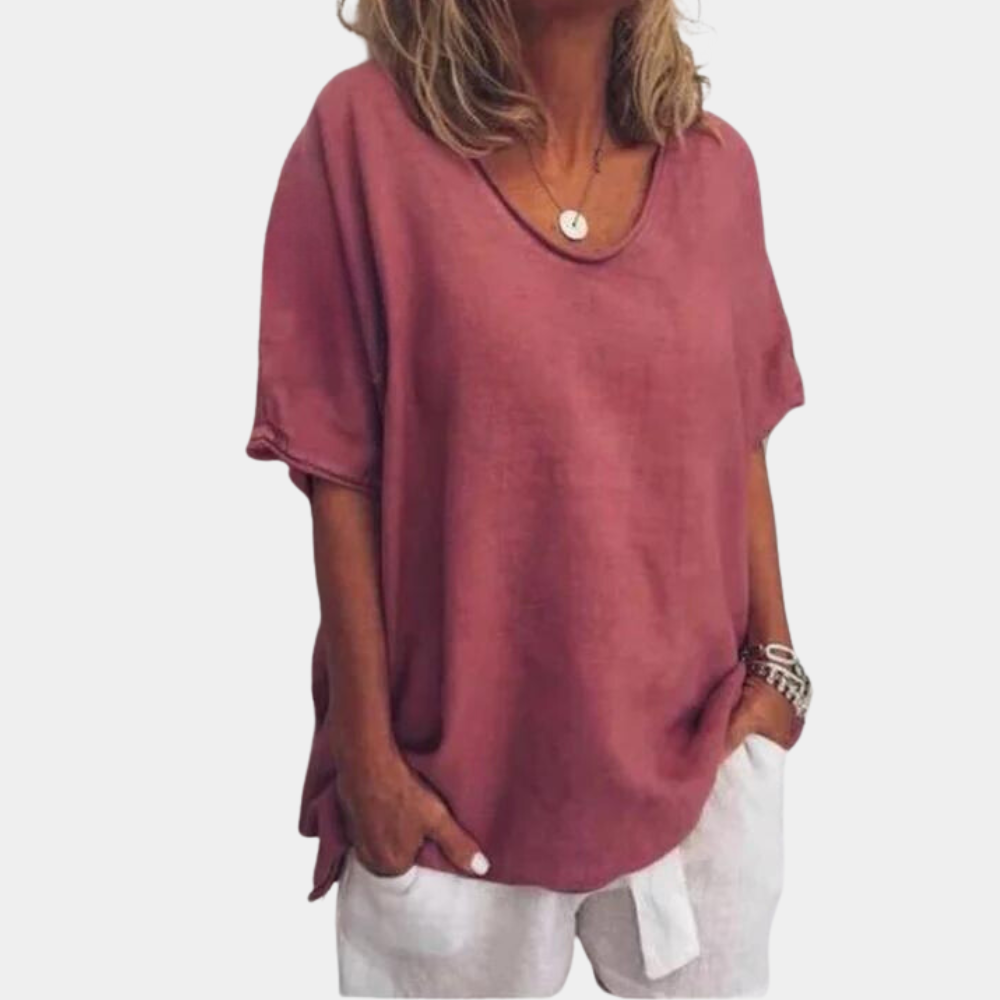 Dames Oversized T-Shirt Katoen Grijs 3