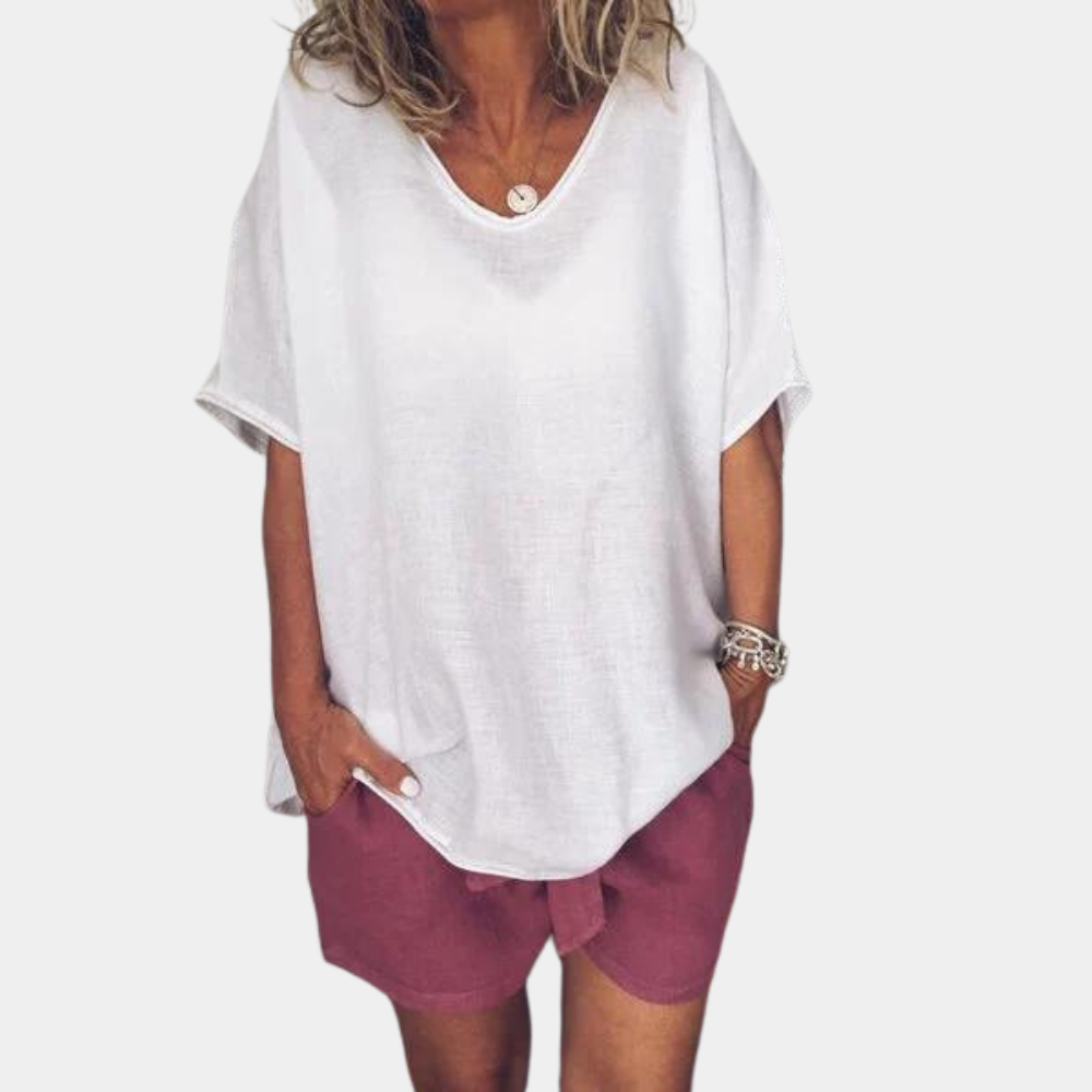 Dames Oversized T-Shirt Katoen Grijs 4