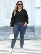 Dames Oversized Top Ribbeltricot Lange Mouwen 5