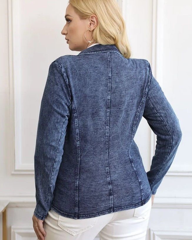Dames Pak Denim Plus Size Comfortabel 4