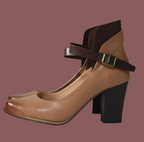 Dames Schoenen Block Heel Kunstleer Met Enkelband 2