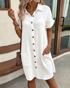 Dames Shirtjurk Katoen Relaxed Fit Korte Mouwen 5