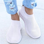 Dames Sneakers Slip-On met Ademend Knit Bovenwerk - Lichtgewicht Schoenen 4