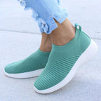Dames Sneakers Slip-On met Ademend Knit Bovenwerk - Lichtgewicht Schoenen 6