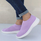Dames Sneakers Slip-On met Ademend Knit Bovenwerk - Lichtgewicht Schoenen 8
