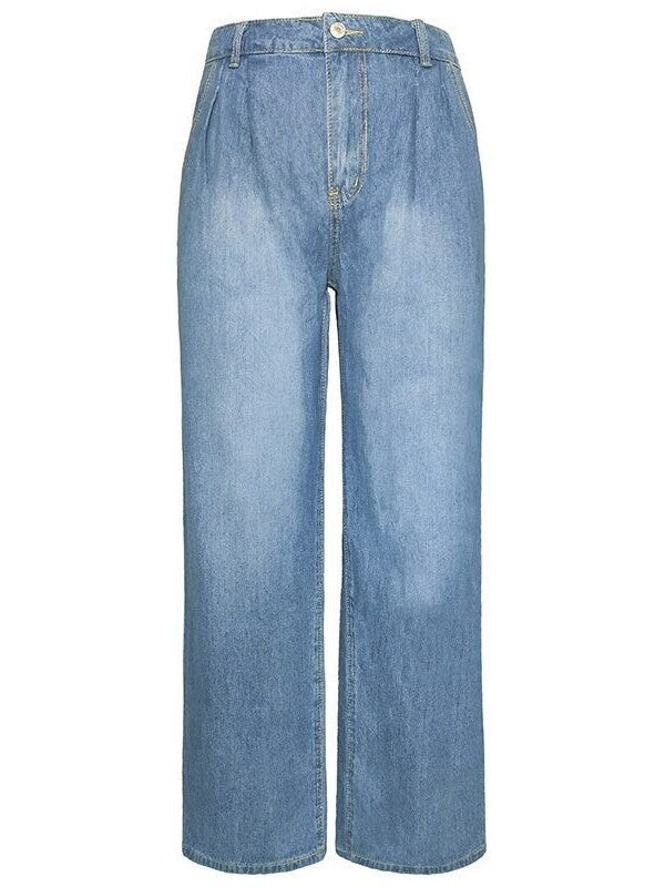 Dames Spijkerbroek Hoge Taille Loose Fit Denim 2