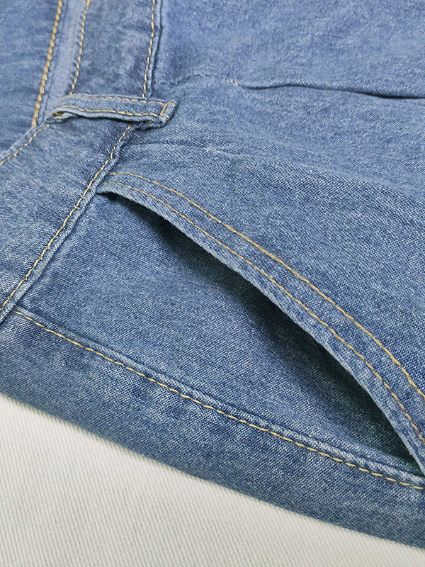 Dames Spijkerbroek Hoge Taille Loose Fit Denim 5