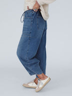 Dames Spijkerbroek Relaxed Fit Denim met Touwtjes 1