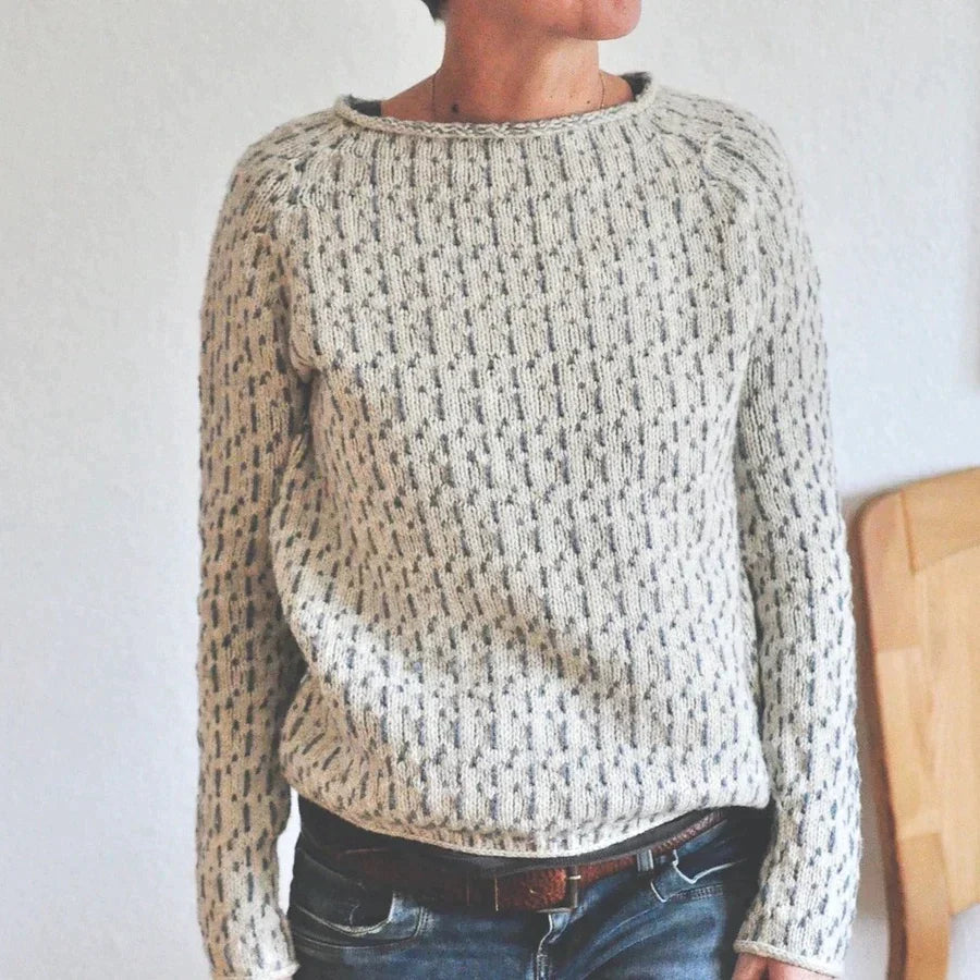 Dames Sweater Grijs Polyester Ronde Hals Comfortabel 1