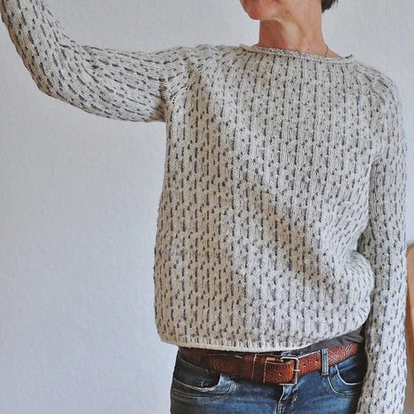 Dames Sweater Grijs Polyester Ronde Hals Comfortabel 3