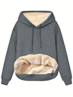 Dames Sweatshirt Fleece Katoen met Kapuze 1