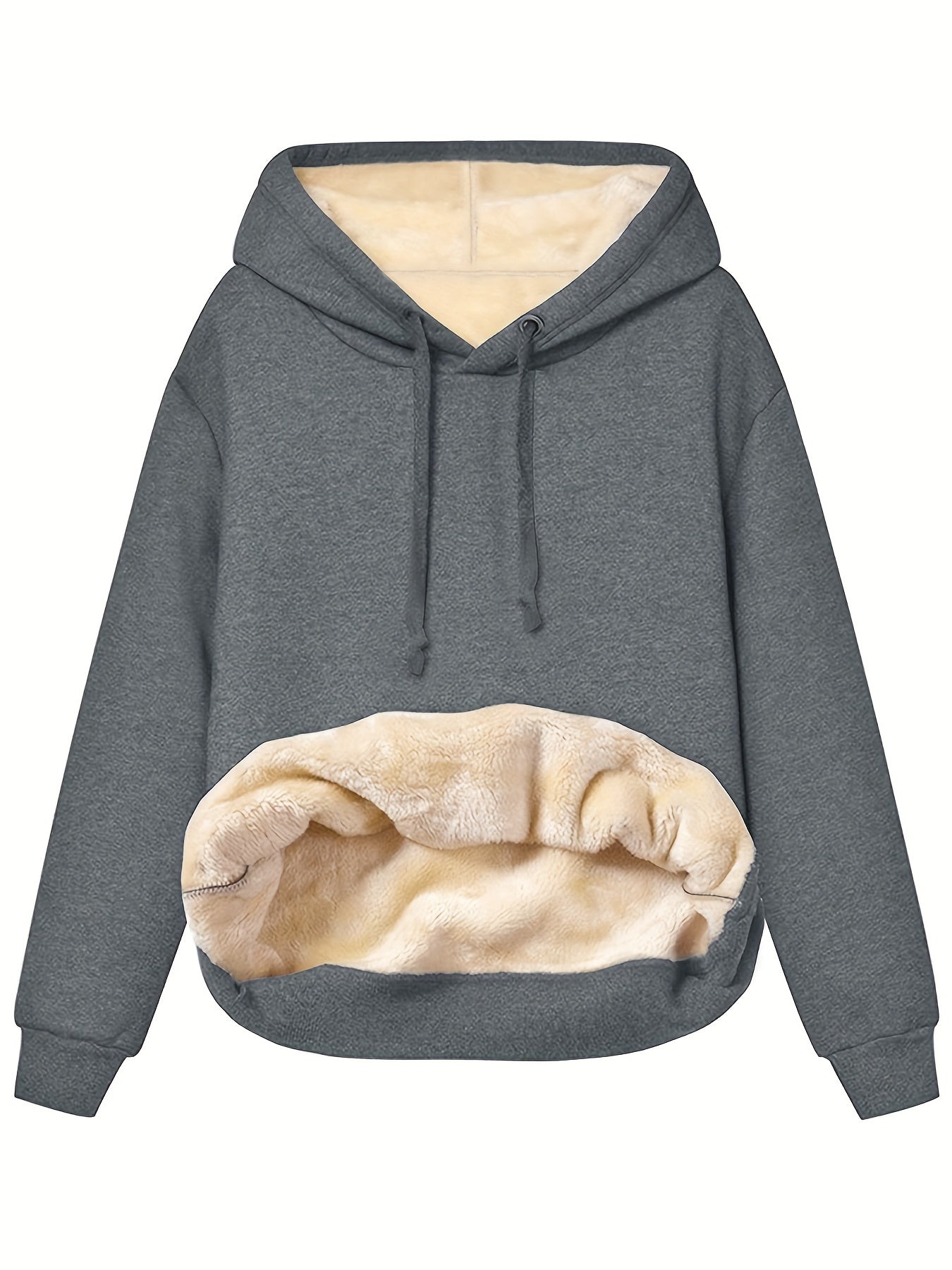 Dames Sweatshirt Fleece Katoen met Kapuze 1