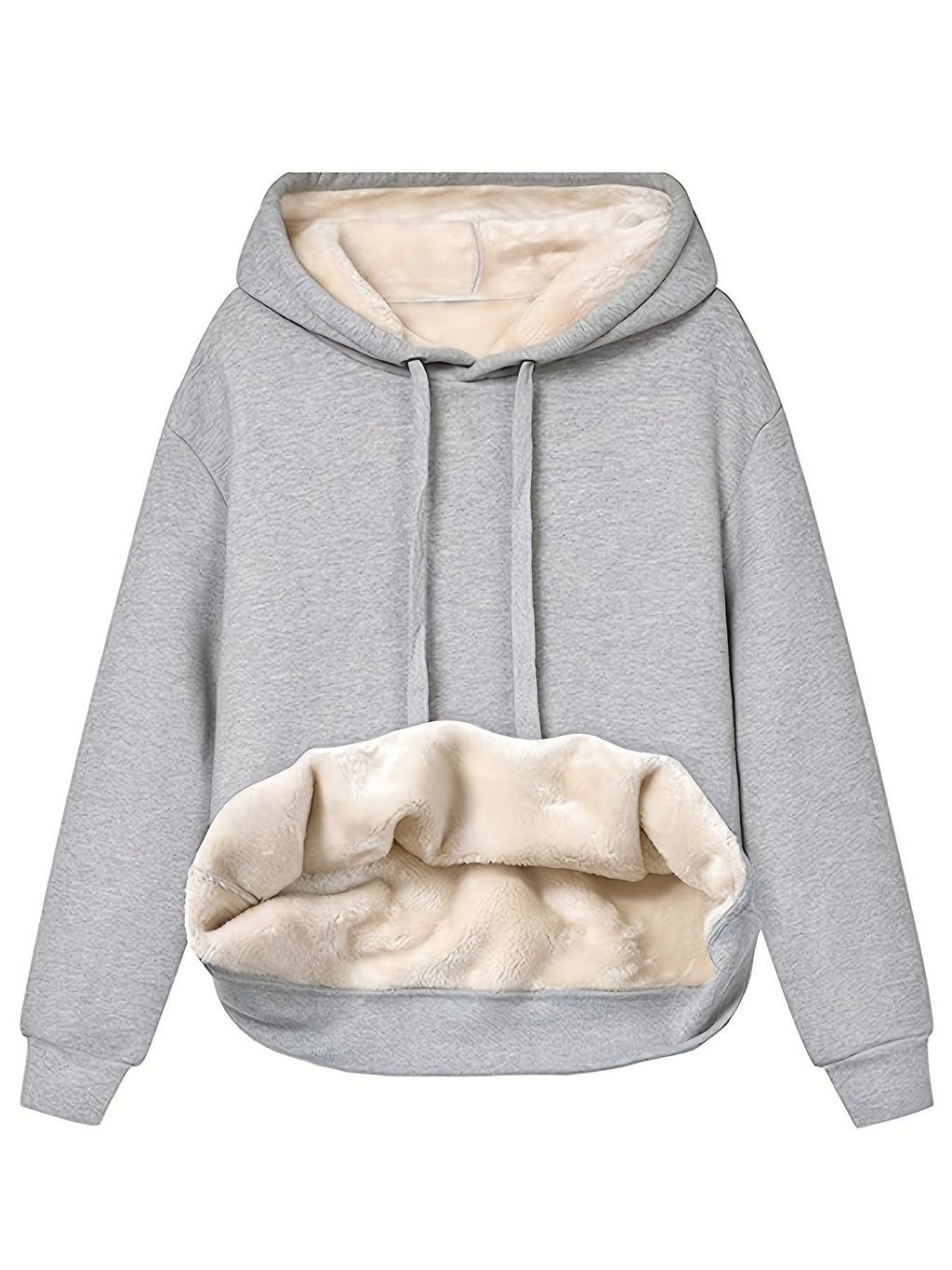 Dames Sweatshirt Fleece Katoen met Kapuze 2