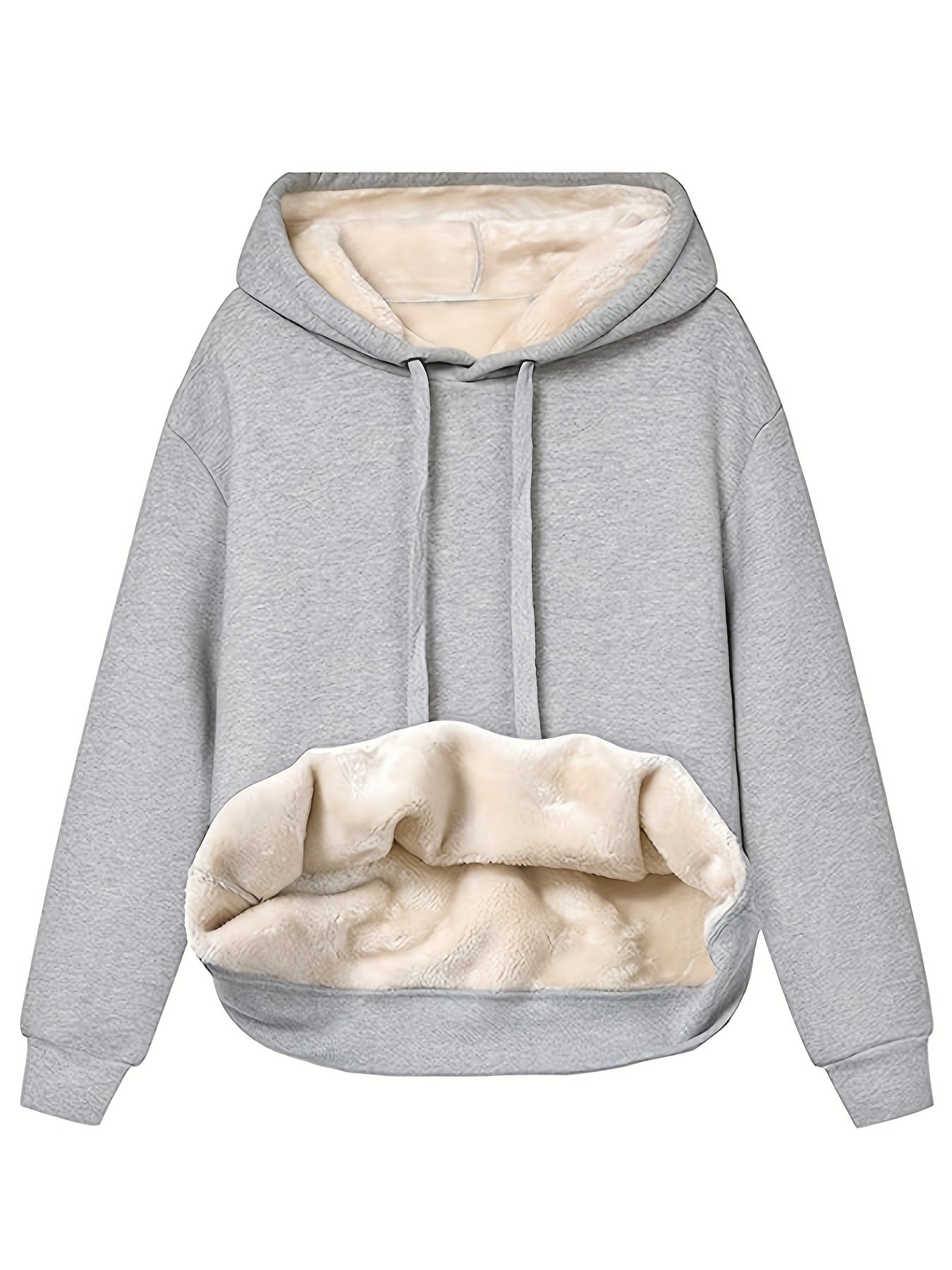 Dames Sweatshirt Fleece Katoen met Kapuze 2