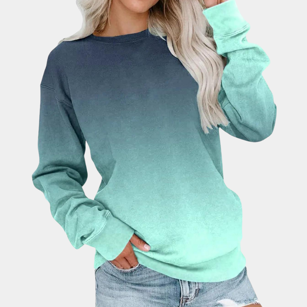 Dames Sweatshirt Polyester Gradient Patroon 1