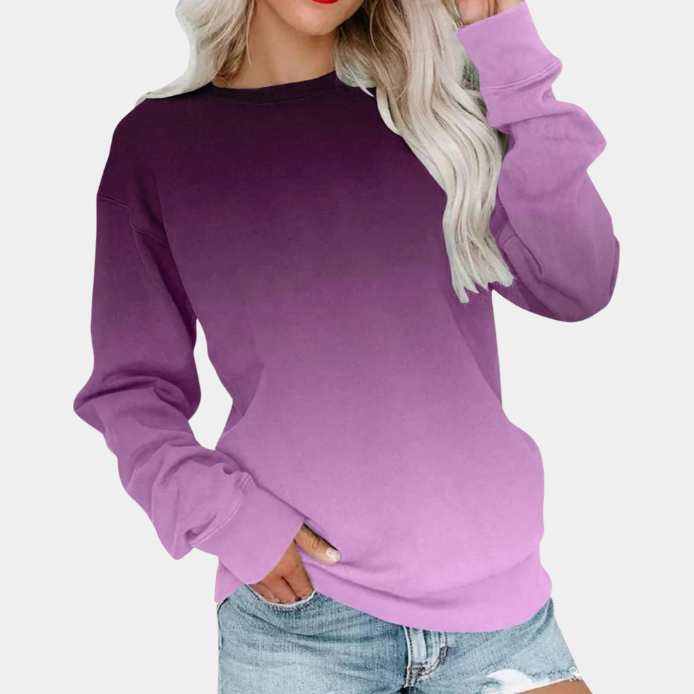 Dames Sweatshirt Polyester Gradient Patroon 2