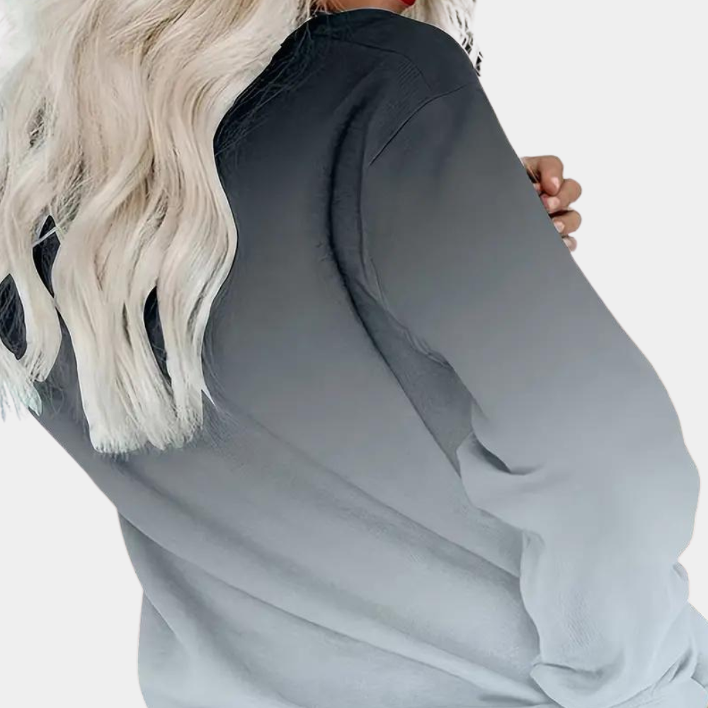 Dames Sweatshirt Polyester Gradient Patroon 4