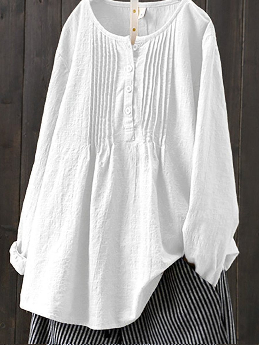 Dames T-shirt Katoen en Linnen Retro Casual 0