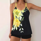 Dames Tankini Set Nylon Ademend V-Hals 1