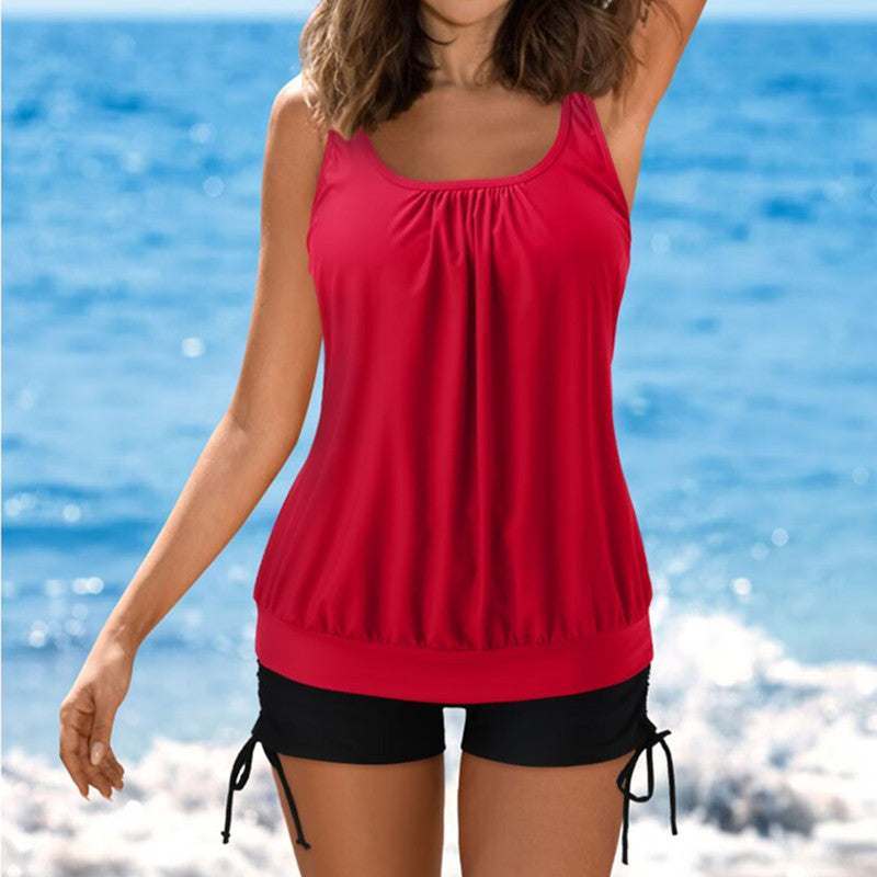 Dames Tankini Set Polyester Volledige Dekking 3