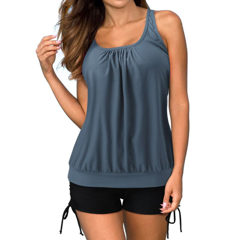 Dames Tankini Set Polyester Volledige Dekking 4