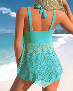 Dames Tankini Set met Verstelbare Bandjes en Losse Pasvorm 2