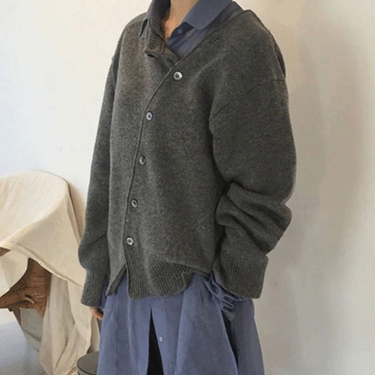 Dames Tanktop Mouwloos Met Asymmetrische Knopen 7