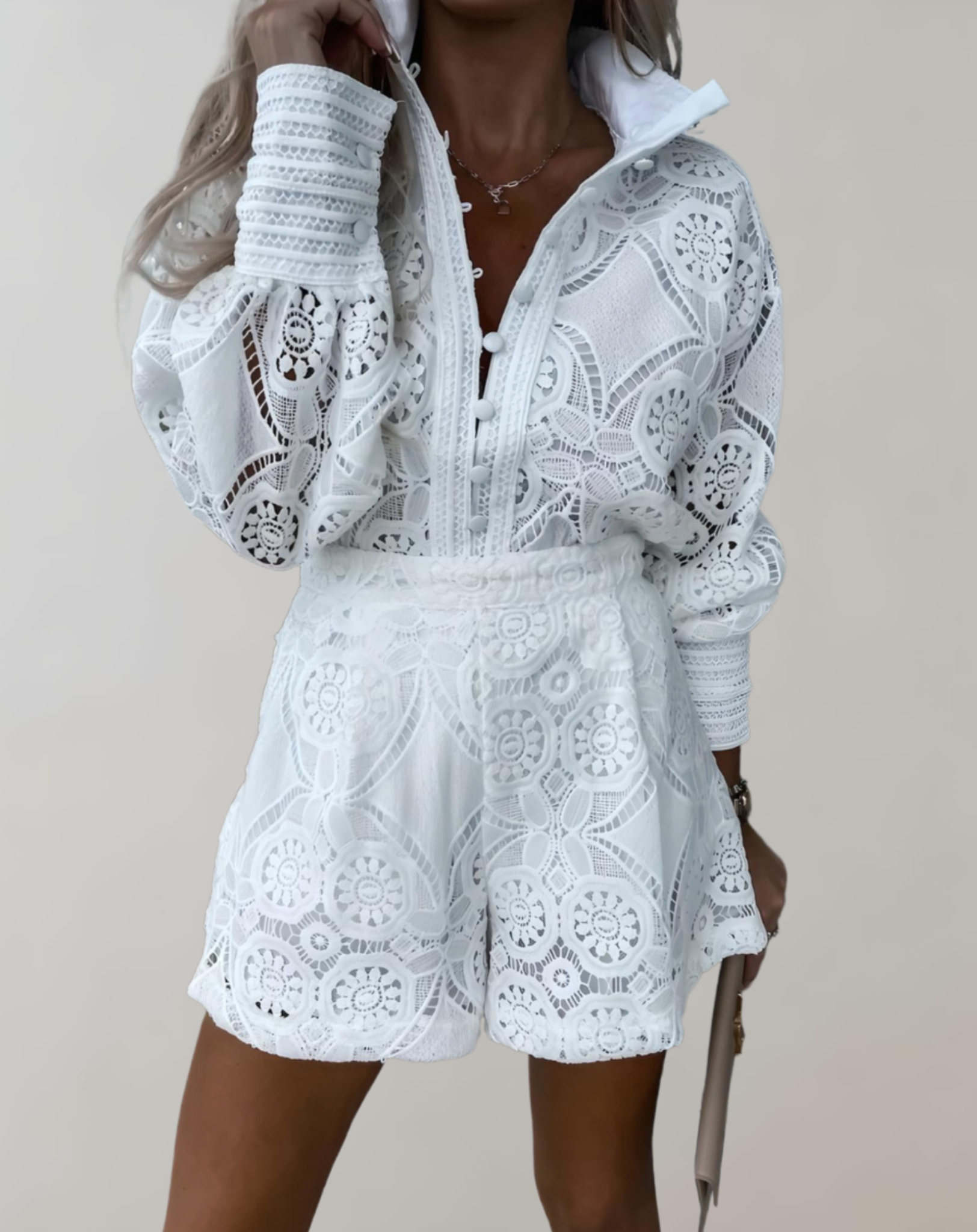 Dames Two Piece Set Kant voor Feestelijke Gelegenheden 2