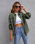 Dames Zomerjas Oversized Denim Middellange Pasvorm 12