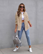 Dames Zomerjas Oversized Denim Middellange Pasvorm 13