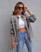 Dames Zomerjas Oversized Denim Middellange Pasvorm 15